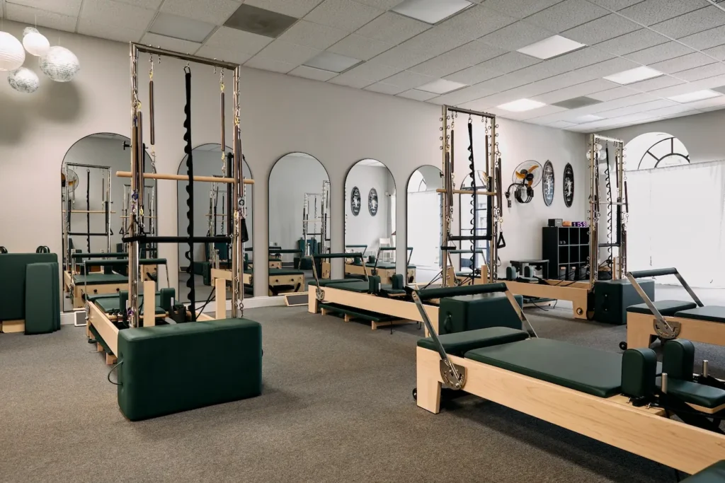 Reformer foundations class at Reformed Pilates studio in Martinez